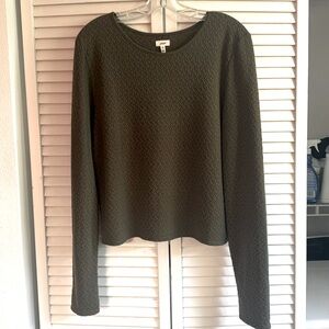 Aerie eyelet stretchy cropped long sleeve tee